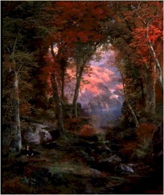 Thomas Moran Autumnal Woods oil painting picture